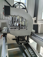 Máquina de soldadura UVC de tres cabezales, fabricación de ventanas y puertas de Pvc