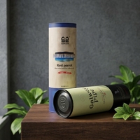 Boîte en fer blanc ronde personnalisable de qualité alimentaire avec impression offset, emballage en gros pour vin rouge et produits alimentaires, Dia92*H182mm