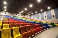 Chaise de cinéma pliable IMAX, siège en tissu, sièges de cinéma, chaise de cinéma VIP pliable avec porte-gobelet en plastique