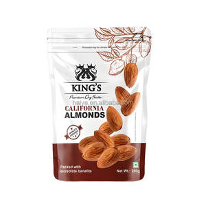 Sacs à collation zip-lock imprimés personnalisés de qualité alimentaire pochettes d'emballage alimentaire sec de noix d'amande auto-scellantes protection barrière PET/PE - Product Image 1