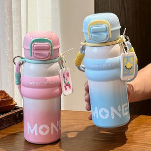 แก้วน้ำสแตนเลส Moni 316L ขนาด 500 มล. ขวดน้ำเก็บอุณหภูมิพร้อมฝาปิดแบบพลิกพร้อมหลอดดูด สำหรับการเดินทางและกิจกรรมกลางแจ้ง - Product Image 4