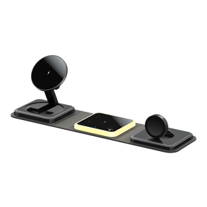 Estación de Carga para Múltiples Dispositivos, Base de Carga Inalámbrica Magnética Plegable 3 en 1, Plataforma de Carga de Viaje para <span class=keywords><strong>iPhone</strong></span> y <span class=keywords><strong>Galaxy</strong></span> - Product Image 3