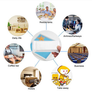 ทิชชู่เปียกแบบเดี่ยวผ้าเปียกไม่ทอปราศจากแอลกอฮอล์ใช้ในร้านอาหารแต่ละแพ็คมือทำความสะอาดปากแบบเฉพาะตัว - Product Image 6