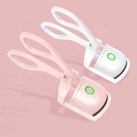 Herramienta de maquillaje de belleza, rizador de pestañas eléctrico rosa, 2 engranajes de Control, rizador de pestañas, novedad de 2023