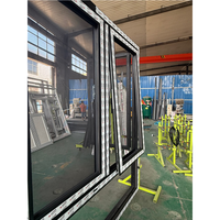 Ventana Abatible de Aluminio con Rotura de Puente Térmico, Drenaje Oculto, Eficiencia Energética, Resistente a Huracanes, para Edificios Altos, con Certificación CE