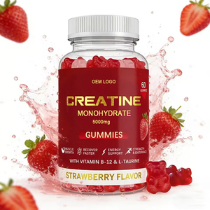 גומי קריאטין מונוהידראט 5000 מיליגרם של OEM לפני אימון, תמיכה באנרגיה וצמיחת שרירים, תוספי תזונה ספורטיבית לגברים - Product Image 1