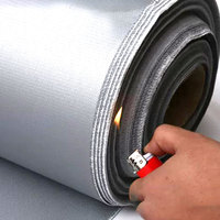 Tissu en fibre de verre ignifuge industriel, tissu d'isolation thermique, enduit de silicone