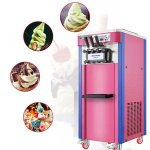 Máquina Expendedora de helados suaves, comercial, alta calidad, acero inoxidable, 1,8 l x 2 latas