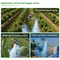 Drone pulvérisateur thermique pour usage agricole, lutte commerciale contre les moustiques et traitement des fruits/cannes à sucre
