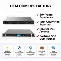 Système d'alimentation UPS montable en rack 1U 2U 3U 650VA 850VA 1KVA 1200VA 1500VA 1KVA 2KVA 3KVA avec batterie intégrée