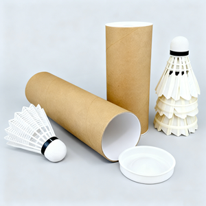 Перерабатываемые высококачественные почтовые тубусы из крафт-бумаги на заказ для упаковки бадминтонных мячей с крышкой - Product Image 4