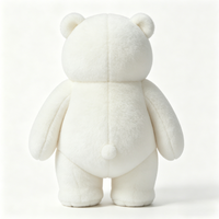 Ours en peluche blanc personnalisé avec logo brodé en polyester pour cadeaux d'entreprise et occasions d'anniversaire