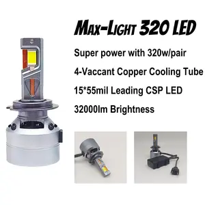 zsAURORA Max Light-320000 à prova d'água durável fácil instalação branco fresco H1 H3 H7 H11 H9 H8 9005 HB3 9006 HB4