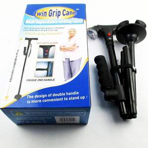 Bastón plegable <span class=keywords><strong>para</strong></span> caminar <span class=keywords><strong>para</strong></span> personas mayores, bastón ligero con luz y alarma de SOS, nuevo - Product Image 5