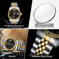 Montre homme Poedagar 845, cadran arabe, design classique, bracelet en acier inoxydable, étanche, montre à quartz de luxe pour homme