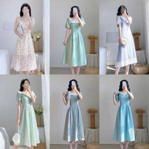 Liquidation à bas prix de robes imprimées à manches courtes pour femmes, stock de robes d'été pour femmes - Product Image 4