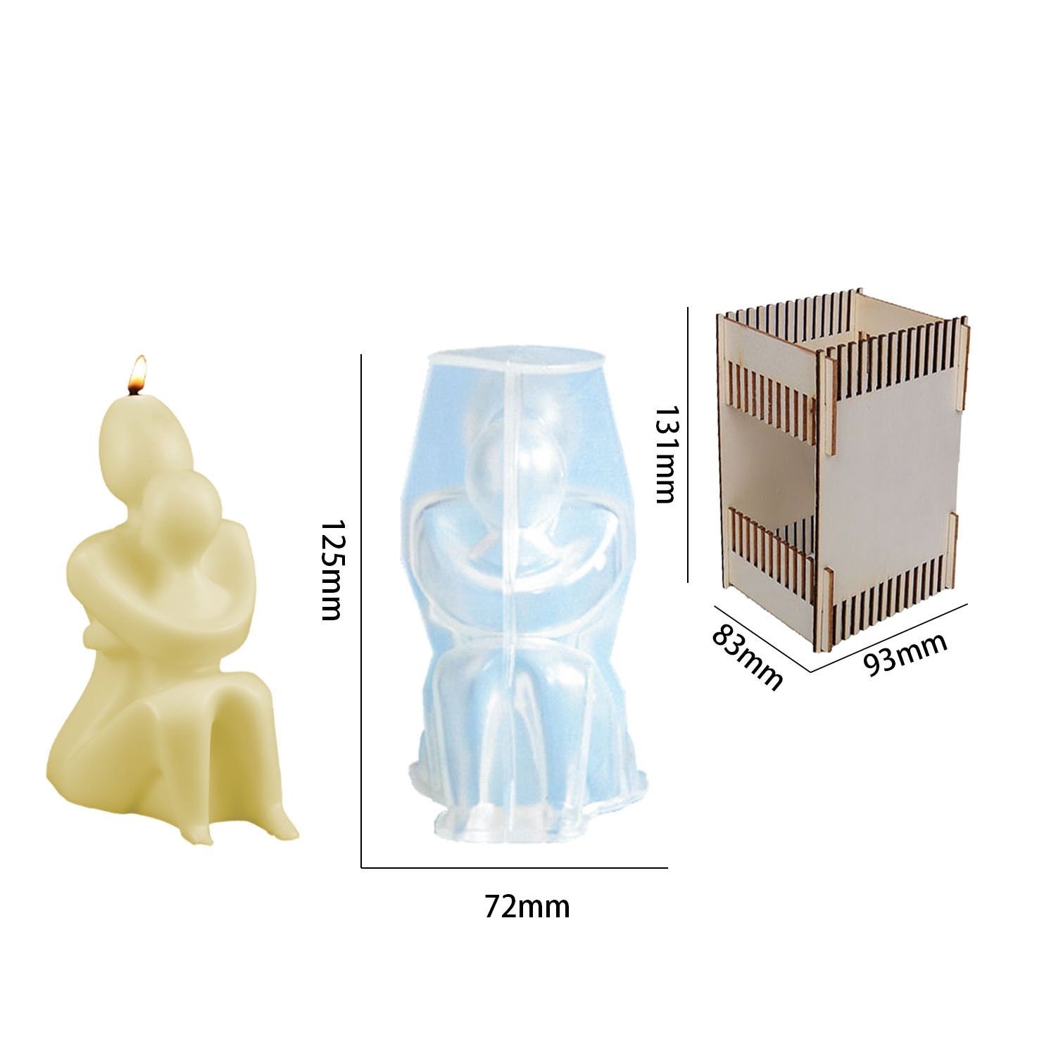 แม่พิมพ์เทียนสำหรับแม่กอดเด็ก + ที่วางอเนกประสงค์