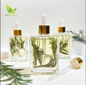 Huile capillaire de romarin biologique végétalienne de luxe de marque privée nourrissante pour le cuir chevelu lutte contre les pertes de cheveux pour la repousse des cheveux sans parfum - Product Image 1