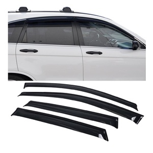 Déflecteur de vent et de pluie universel pour vitres latérales de voiture style sport en PMMA, installation facile, moulage sous blister intégré pour berlines et SUV - Product Image 1