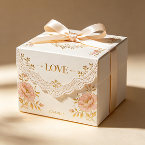 Caja de Regalo de Lujo Ching TA en Cajas de Embalaje de Lujo para Invitaciones de Boda con Impresión en Color Pantone y Caja con Lámina Dorada - Product Image 2