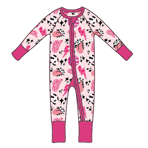 Westlicher Stil, Weihnachten, Jagd/Angeln Zippys, Langarm Doppelreißverschluss Bambus-Zippy Bambus Neugeborenen-Baby-Reißverschluss - Product Image 1