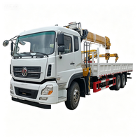 Camion grue Euro V Dongfeng 6x4, 270 CV, boîte de vitesses 9 rapports, grue à flèche droite 5 sections de 12 tonnes