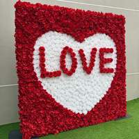 Mur de fleurs en soie véritable fait main à bas prix pour fond de photomaton et décorations pour la fête des mères