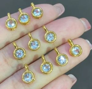 Xinfly Cute Jewelry 18K Real Gold and Natural Fanta Stone <b>Opal</b> Green Tourmaline <b>Pendant</b> for Ladies Women - Product Image 2