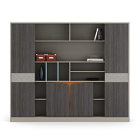 Moderno de madera MDF de lujo con cajón Estante de almacenamiento Librería Muebles de oficina Casillero archivador lateral