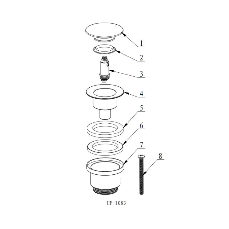 Đẩy Xuống Pop Up Chất Thải Chất Lượng Cao Ống Thoát Nước Phụ Kiện Thoát Nước