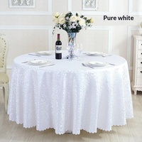 Nappe Ronde Imprimée en Papier Fait Main Rouge Vif pour Hôtels et Mariages, Lavable, Housse de Table Moderne pour Salle à Manger