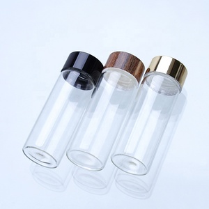 Factory Custom Logo 28mm Diameter With Plastic Lid Glass bottle Cosmetics Containers and Packaging
