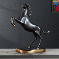 2023 moderne luxe Bronze cheval Art Statue petite Table en métal Sculpture pour la décoration de la maison pour le salon