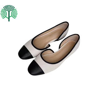 Mocassins plats pour femmes en cuir de vache 100% avec côtés colorés, idéaux pour le bureau, faible MOQ, personnalisation du logo, directement de l'usine - Product Image 1