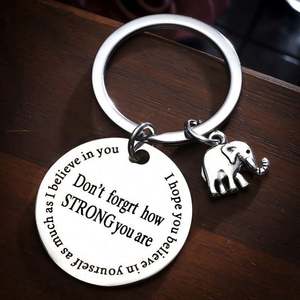 Llavero Personalizado de Elefante, Nunca Olvides Cuán Fuerte Eres, Joyería de Fuerza, Regalo para Amigos y Familiares, Llaveros Metálicos Inspiradores - Product Image 6