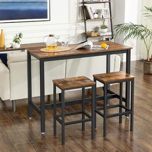 <span class=keywords><strong>Mesa</strong></span> de comedor marrón <span class=keywords><strong>con</strong></span> 2 taburetes, muebles de comedor, venta al por mayor - Product Image 3