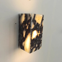 Applique Murale en Marbre Naturel Style Luxe Italien LED 220V pour Salons Chambres Couloirs Entrées Hôtels Clubs