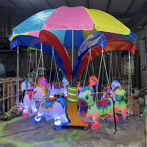 Fairground trẻ em đi xe trên máy bay điện Carousel công viên giải trí cưỡi cũ - Product Image 2