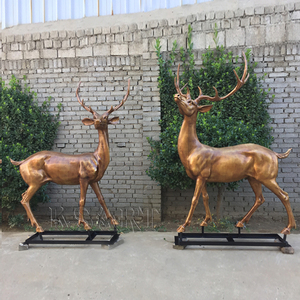 <span class=keywords><strong>Jardín</strong></span> al aire libre Parque a gran escala Bronce Animal Elk Escultura Tamaño real Bronce Manada <span class=keywords><strong>de</strong></span> ciervos Escultura Estatua Decoración - Product Image 6