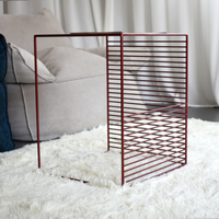 Table basse carrée moderne en fil métallique, style européen, simple, pour meubles de salon