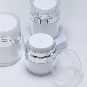 Pot à pompe sans air 15/30/50g, flacon vide en acrylique pour crème, rechargeable, avec bouchon à vis, pour crème contour des yeux, facile à transporter, maquillage de voyage - Product Image 3