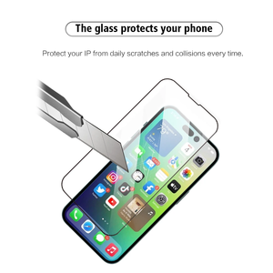 Protection d'écran en verre trempé anti-rayures 9H 2.5D pleine couverture effet soie pour iPhone 16 17 Pro Max – Accessoire de téléphone portable - Product Image 3