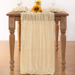 Nappe de table en gaze de coton transparente style bohème, 72 pouces, pour mariage, baby shower, thé, Pâques, décoration de printemps - Product Image 4