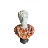 SHENGHUA personnalisé homme en pierre naturelle sculpté à la main couleur mélangée marbre buste romain statue sculpture à vendre