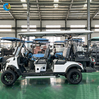 Robetaa Kereta Golf Listrik 6-Kursi Kustom dengan Motor AC dan Baterai Lithium untuk Wisata dan Berburu