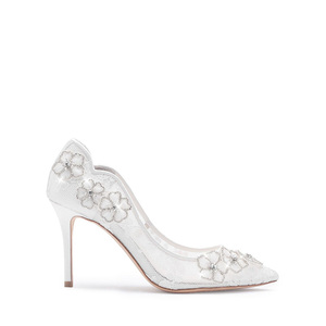 Pumps in microfibra con tacchi alti <span class=keywords><strong>bianchi</strong></span> personalizzati 2024 estate con tacchi a <span class=keywords><strong>spillo</strong></span> con decorazione floreale <span class=keywords><strong>e</strong></span> stile punta punta - Product Image 6