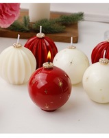 Bougie aromatique en forme de boule de Noël, lanterne décorative d'ambiance, pour la maison, les bars, le Nouvel An, Pâques, Diwali, Ramadan, fabrication artisanale