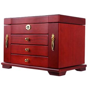 Personalizado de moda de estilo europeo atractivo diseño de madera de la joyería caja de almacenamiento con cerradura - Product Image 2