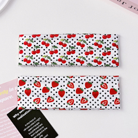 Bandeau élastique à pois cerise et fraise pour femmes et filles, idéal pour le sport, la gym, le yoga – Accessoires capillaires mignons, personnalisables avec logo