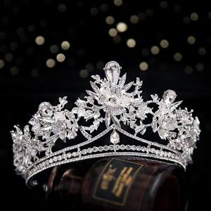 2023 New Crystal Bride <span class=keywords><strong>Tiara</strong></span> Crown diademi da sposa Head Jewelry Diadem fasce diademi <span class=keywords><strong>e</strong></span> corone matrimonio per le donne - Product Image 5